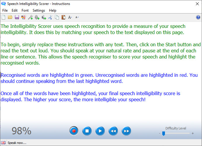 Speech Intelligibility Scorer